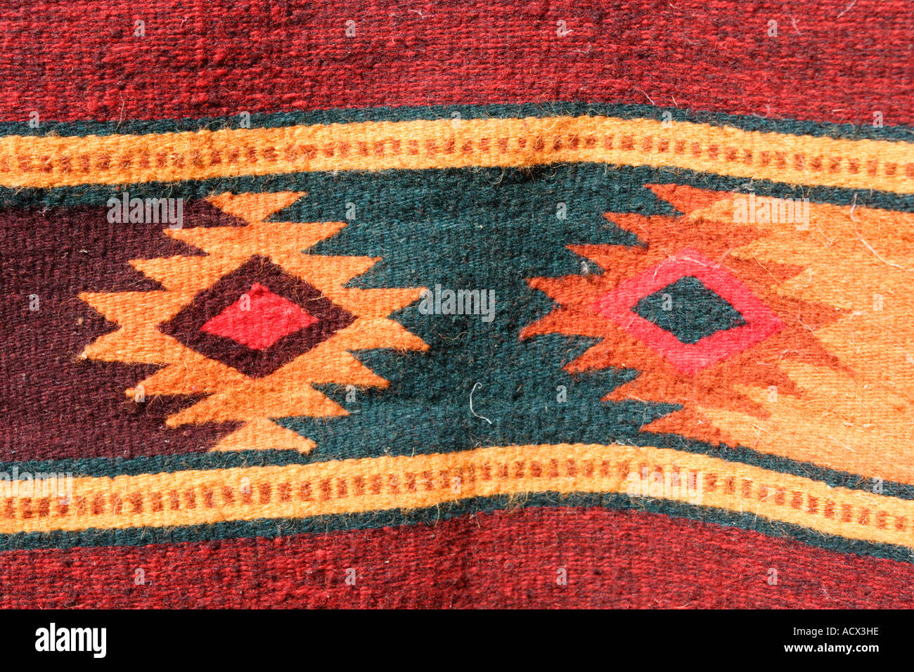 Zapoteken style Teppich Teotitlan del Valle Dorf Oaxaca Mexico Stockfoto