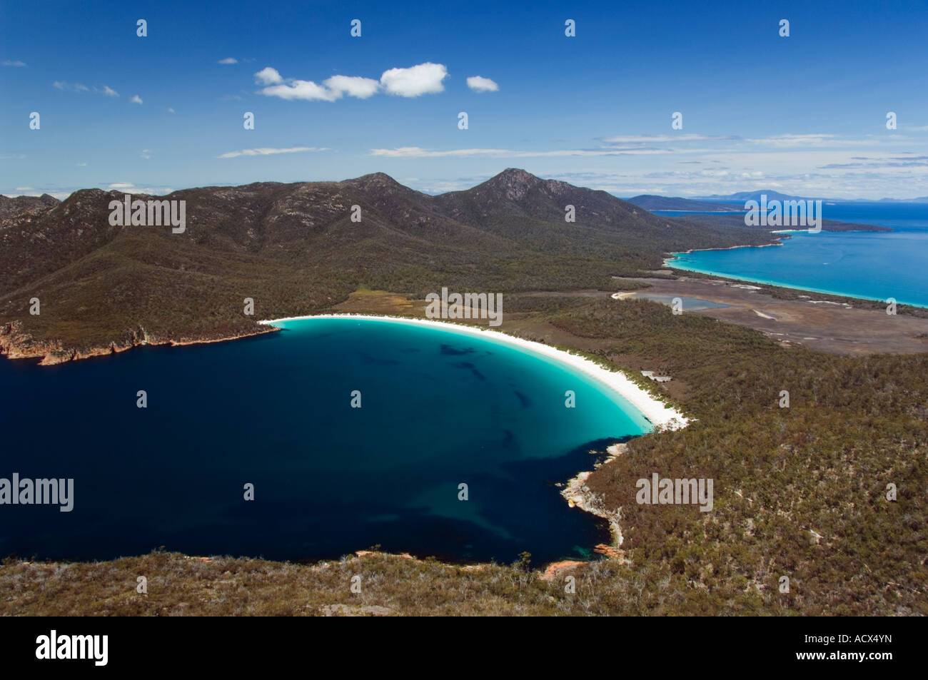 Australien Tasmanien Freycinet National Park Freycinet Peninsula Coles Bay Wineglass Bay White Sand Beach Stockfoto