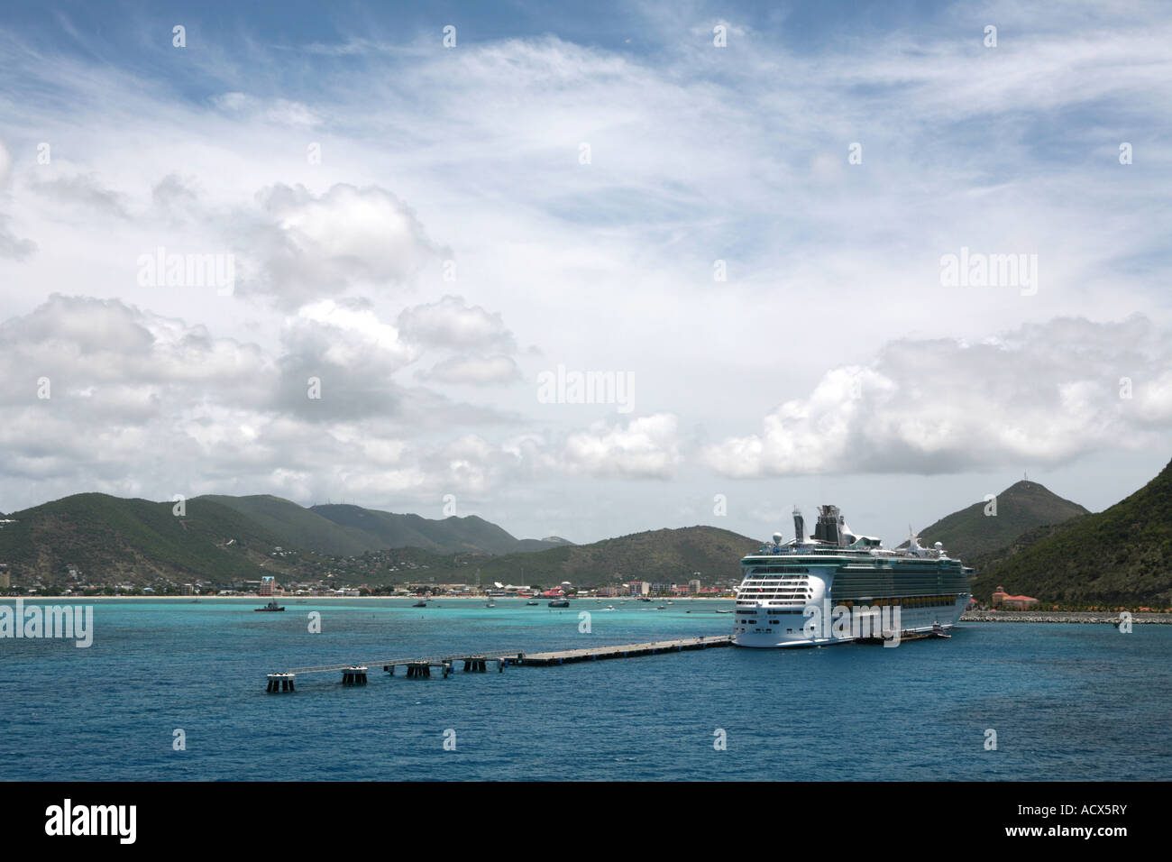 Der Explorer das Meer Kreuzfahrtschiff angedockt in St. Marteen in der Karibik Stockfoto