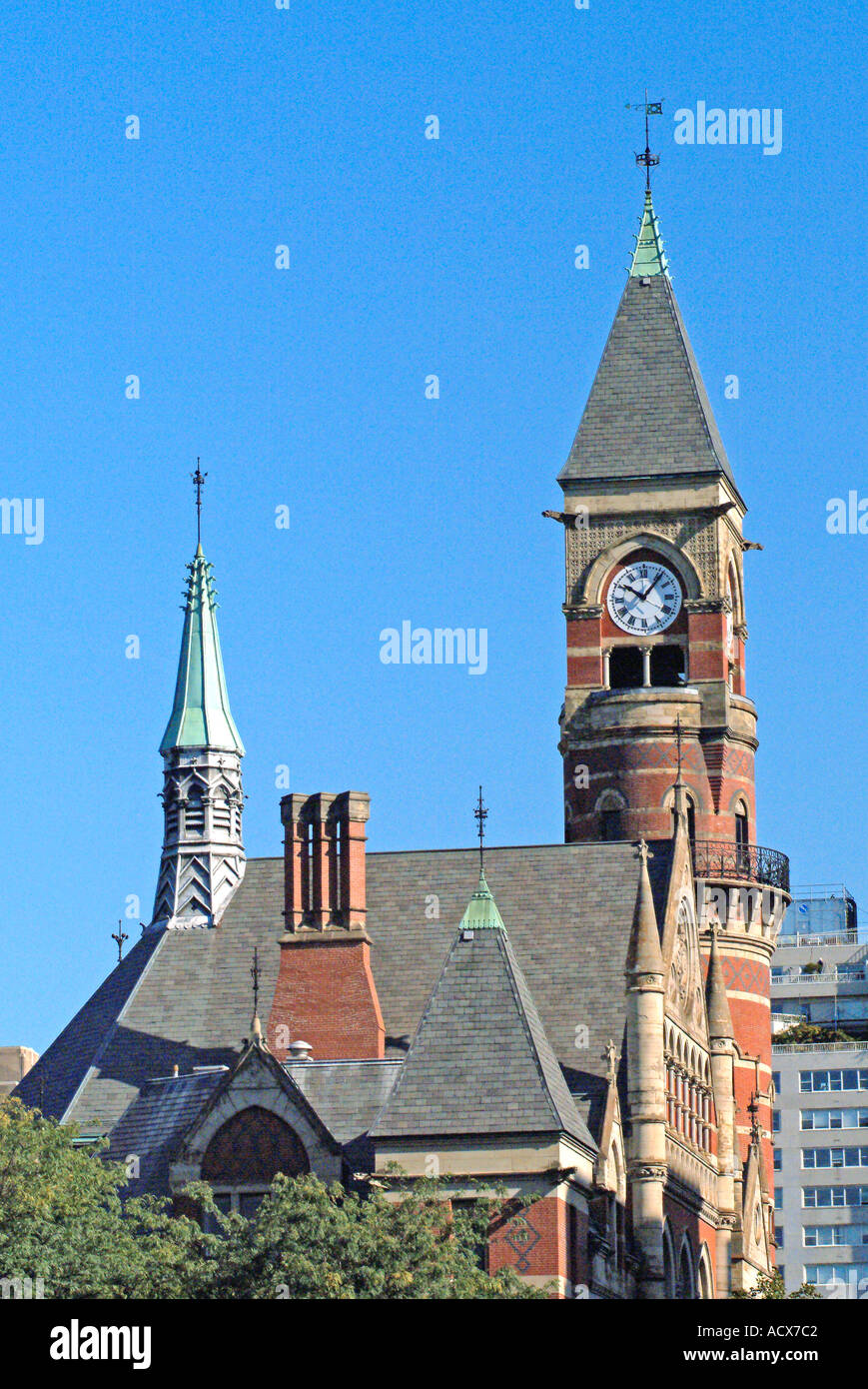 Außenseite des New York City Public Library Jefferson Market Bibliothek in Greenwich Village New York City New York Stockfoto