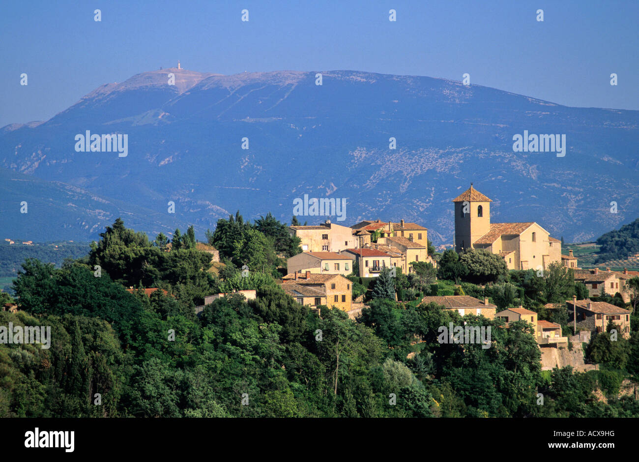 Dorf Vinsobres, Côtes du Rhône Region Rhône-Alpes, Frankreich Stockfoto