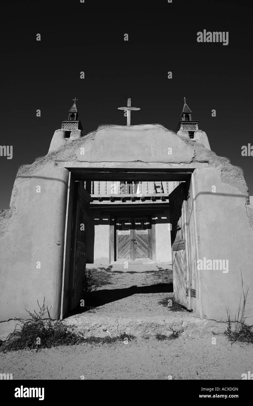 San José de Gracia de Las Trampas mission Kirche, erbaut im Jahre 1750 Las Trampas New mexico Stockfoto