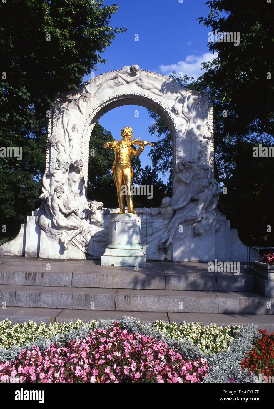 Johann Strauss-Statue Stadtpark Wien Österreich Stockfoto