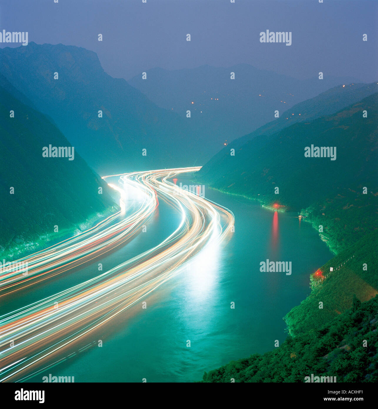 Yangtse Fluss China Stockfoto