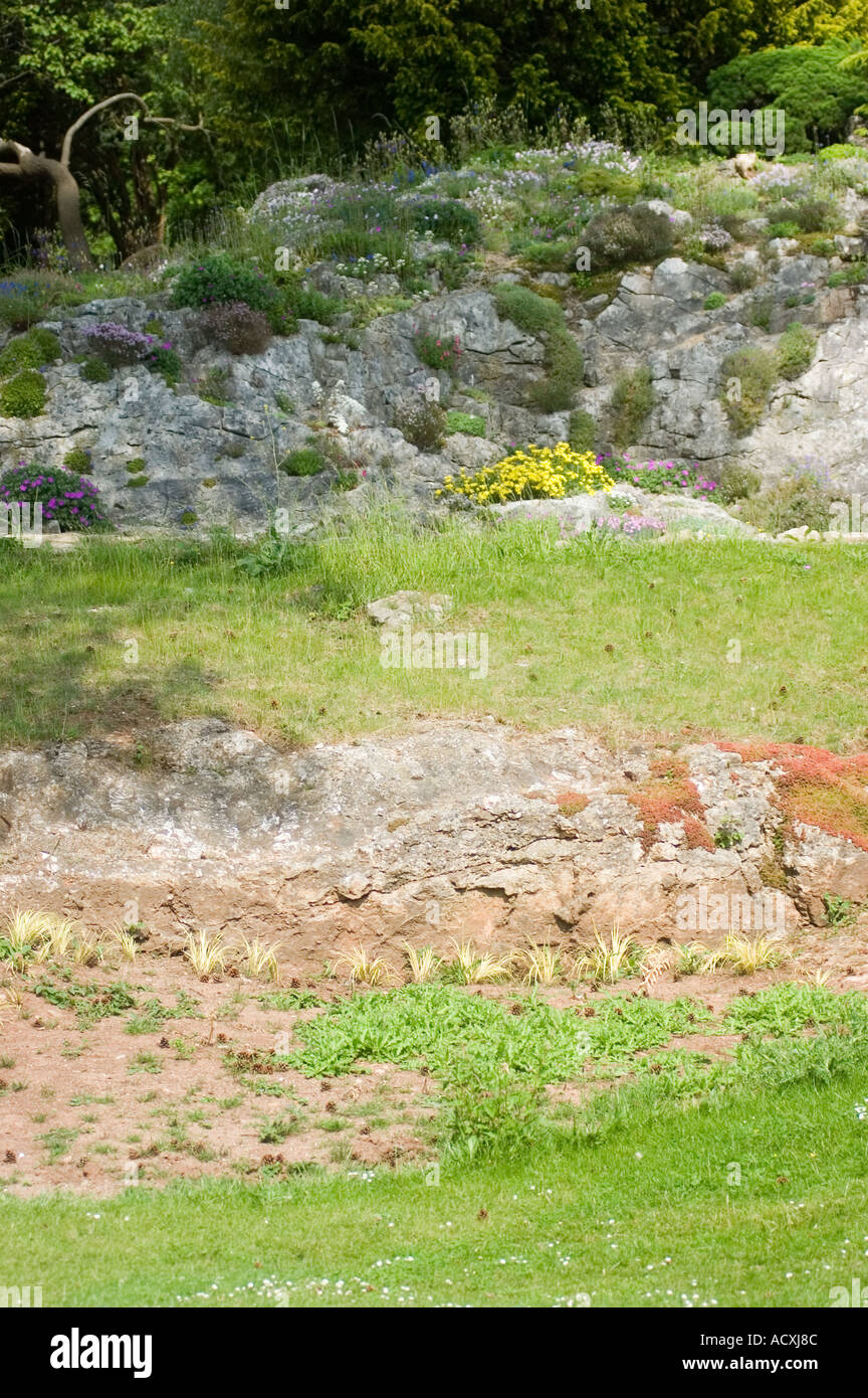 Steingarten Dyffryn Gärten in der Nähe von Cardiff Wales uk Großbritannien Stockfoto