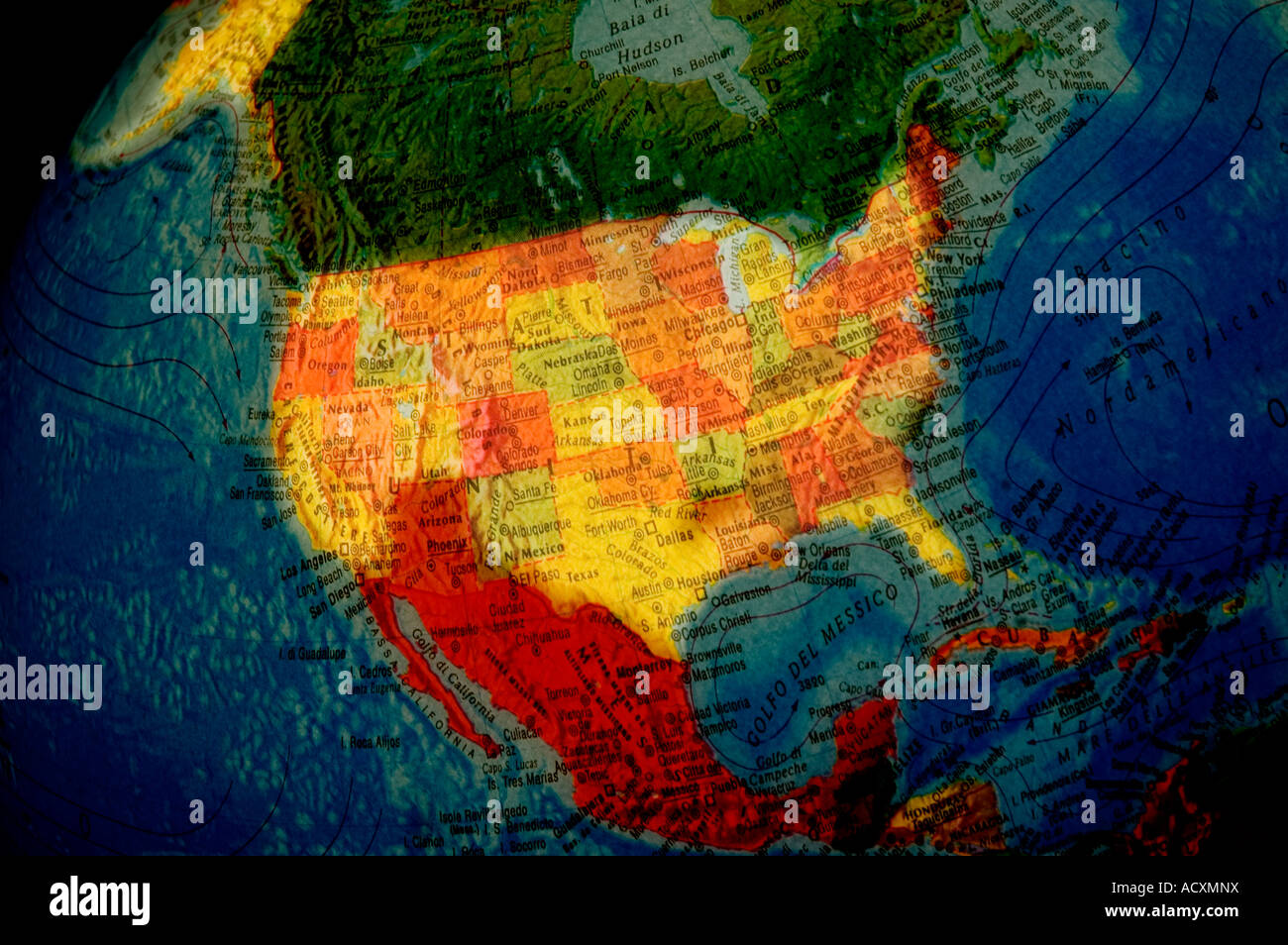 Amerika in Evidenz Stockfoto