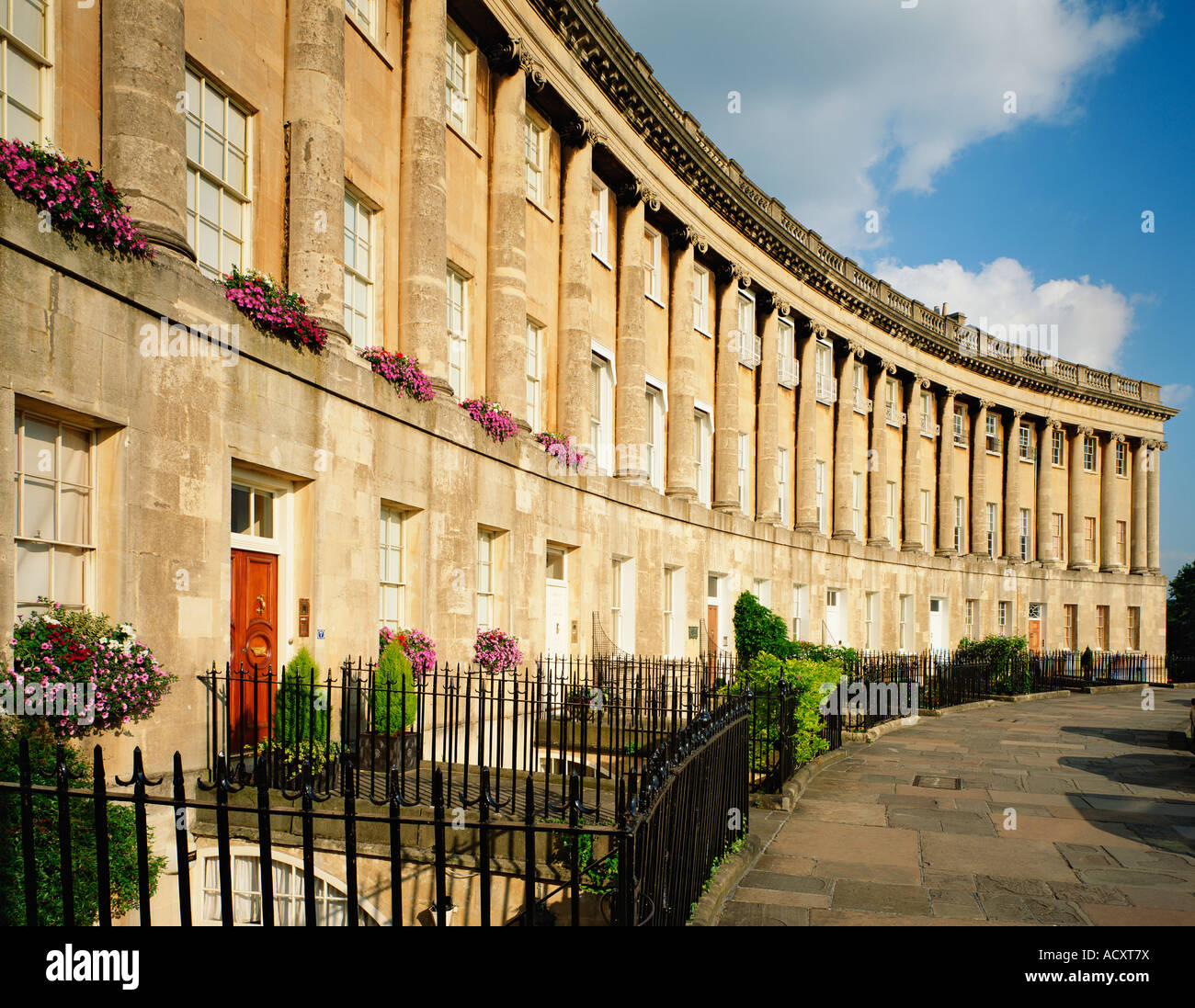 GB SOMERSET BAD ROYAL CRESCENT Stockfoto