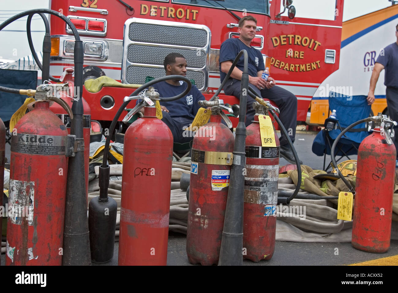 Feuerwehr in Detroit Stockfoto