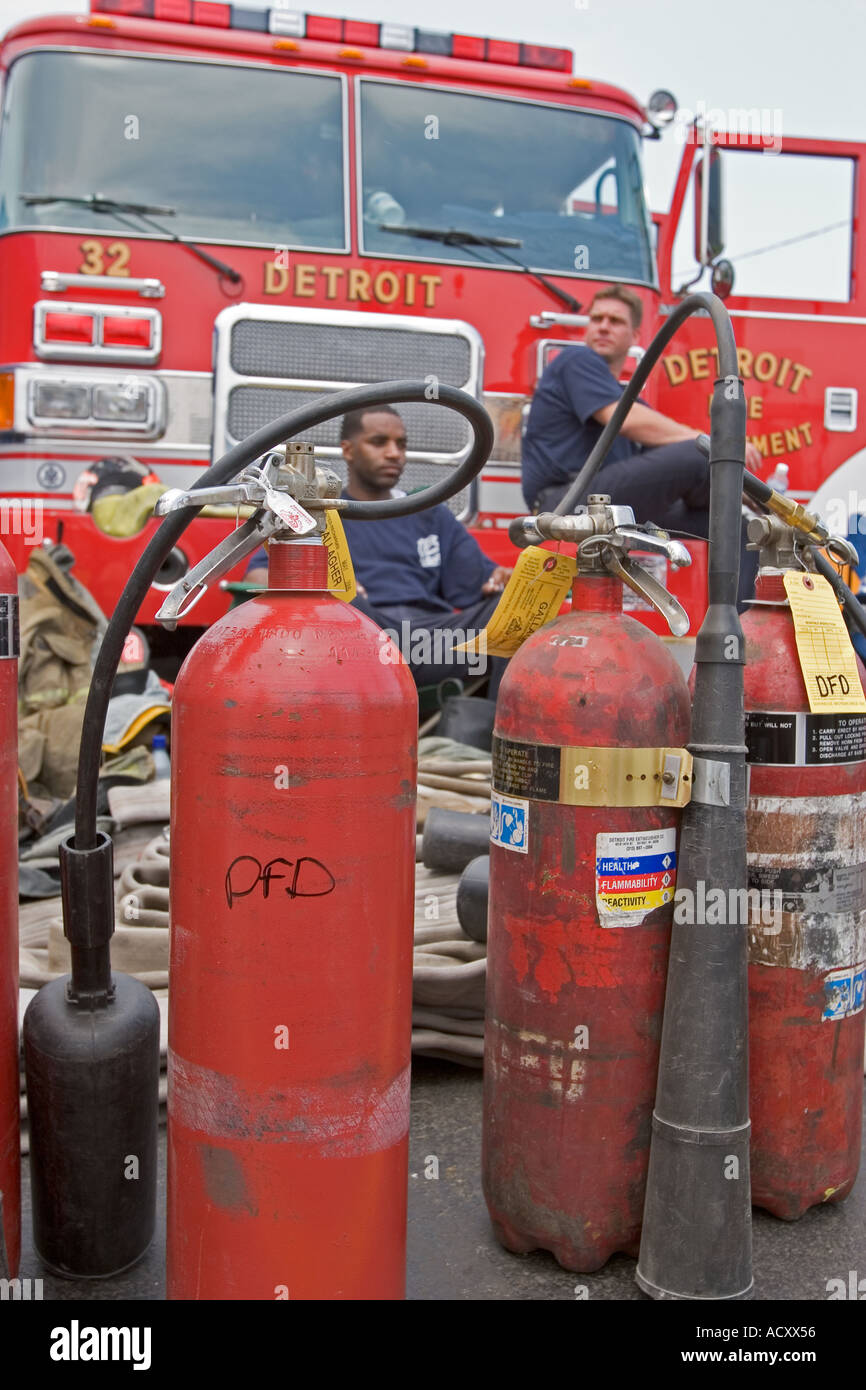 Feuerwehr in Detroit Stockfoto
