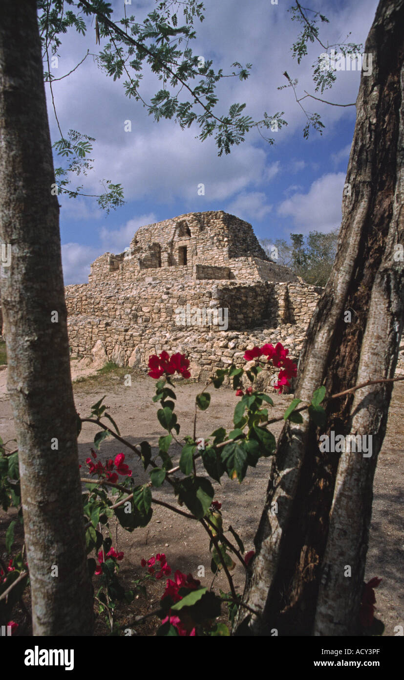 Tempel der Krieger Mayapan Mexiko Mittelamerika Stockfoto
