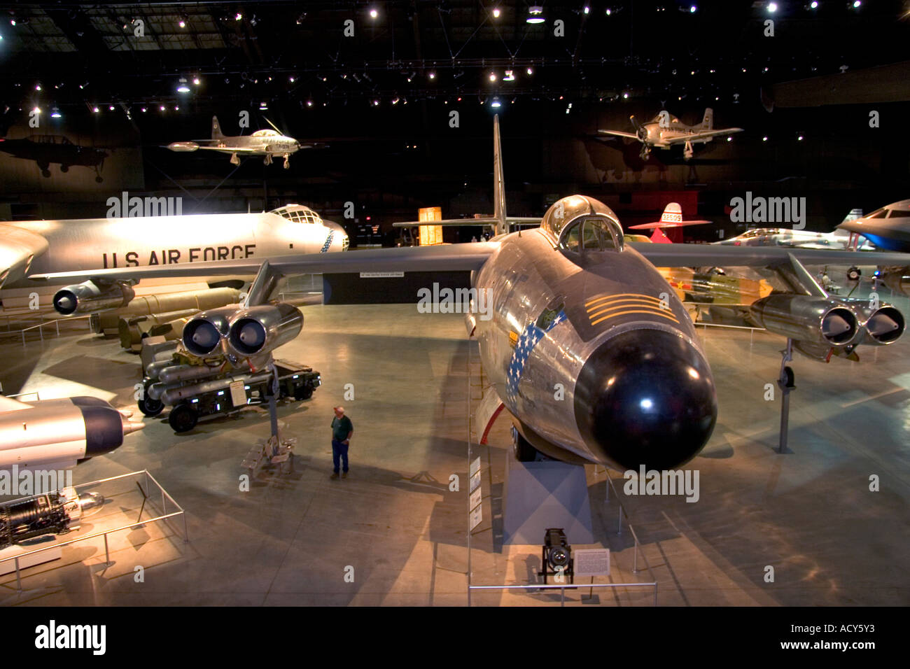 Innere Bild der United States Air Force Museum auf der Wright-Patterson Air Force Base in Dayton, Ohio. Stockfoto