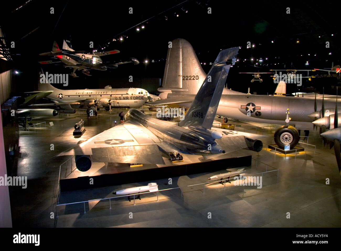 Innere Bild der United States Air Force Museum auf der Wright-Patterson Air Force Base in Dayton, Ohio. Stockfoto