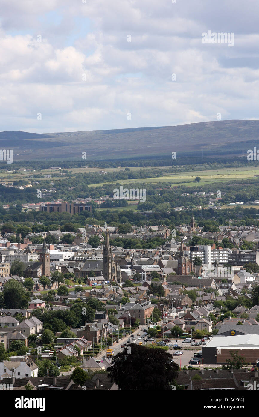 Luftaufnahme der Stadt Inverness, Scotland, UK Stockfoto