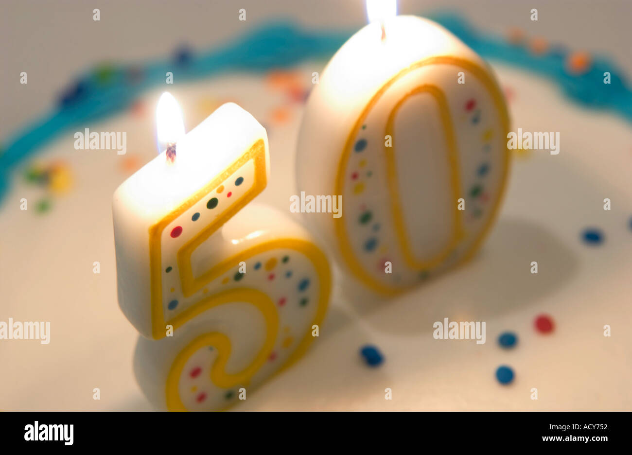 50. Geburtstagskuchen Stockfoto