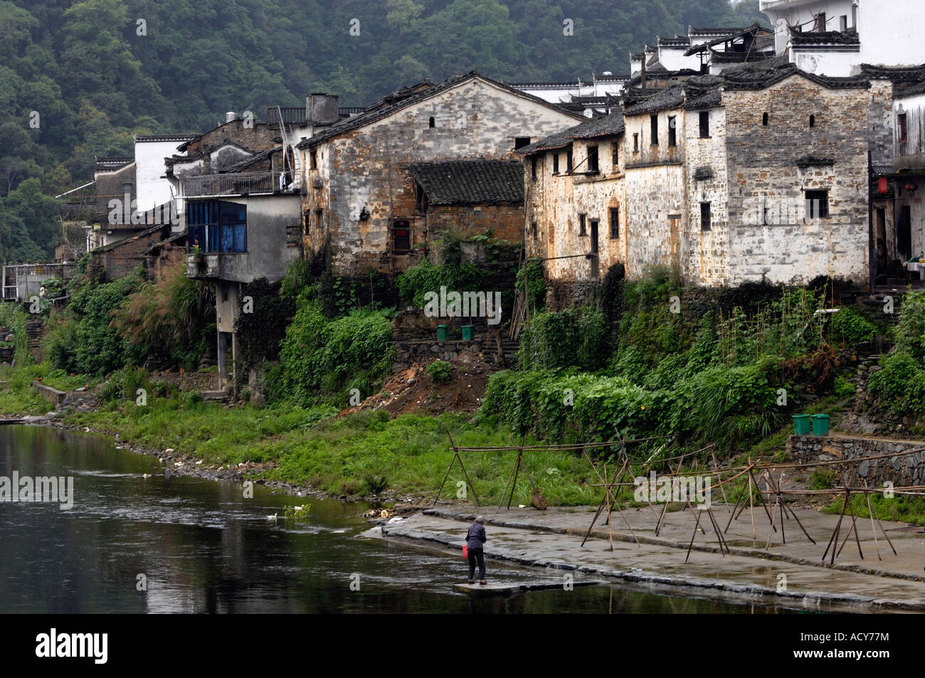 Wangkou Dorf in Wuyuan Jiangxi China 13. Juni 2007 Stockfoto