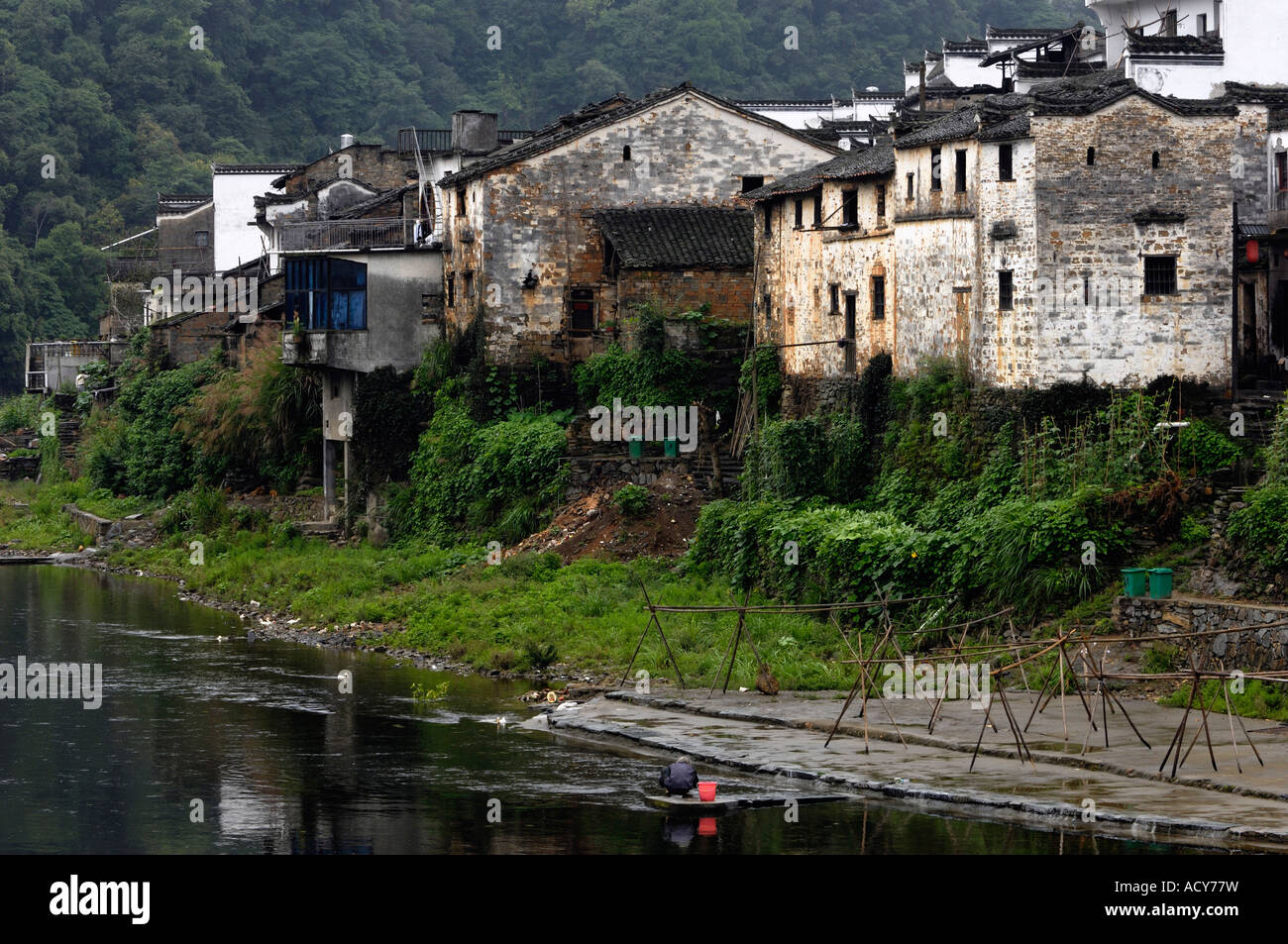 Wangkou Dorf in Wuyuan Jiangxi China 13. Juni 2007 Stockfoto