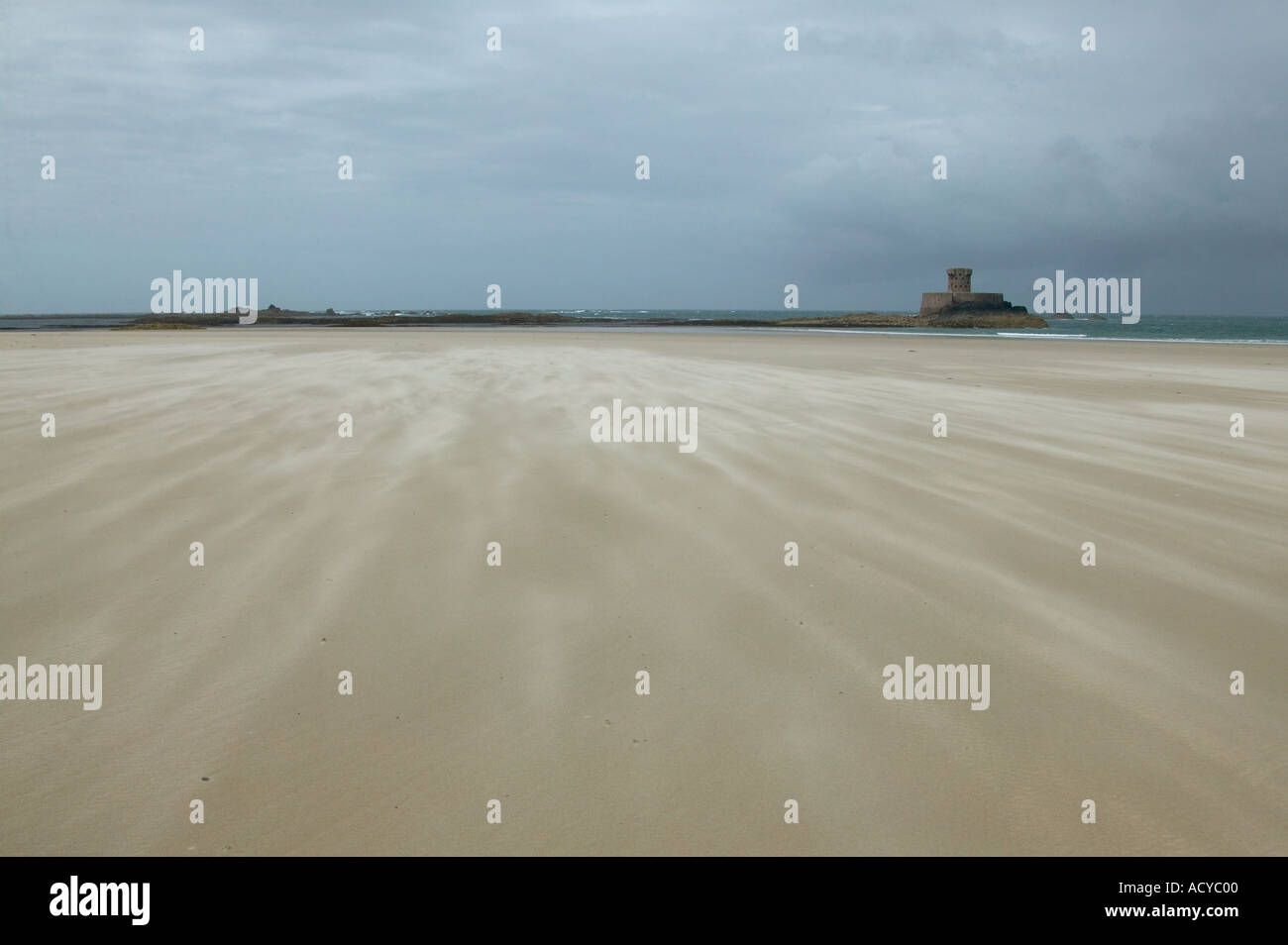 Rocco Tower St Ouens Strand Jersey Kanalinseln Stockfoto