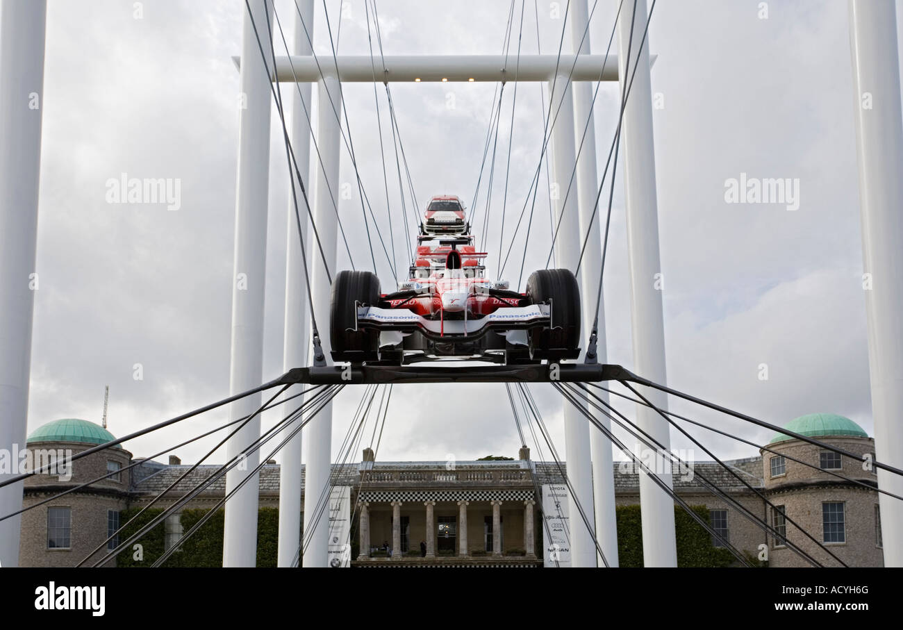 Ausgesetzt, Rennwagen, Goodwood Festival of Speed, East Sussex Stockfoto