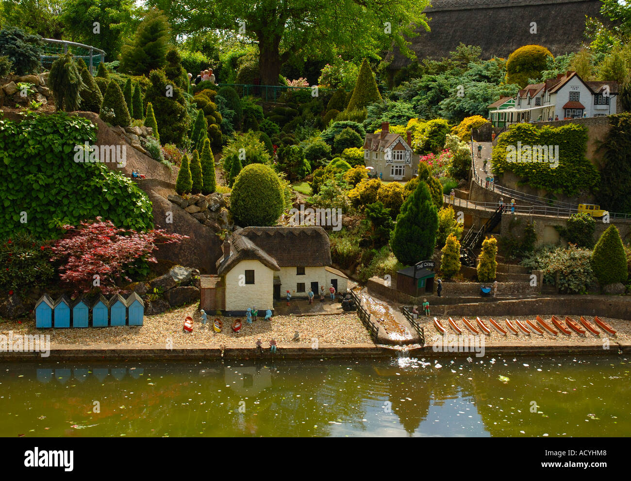 Godshill Model Village, Godshill, Isle of Wight, Großbritannien, GB. Stockfoto