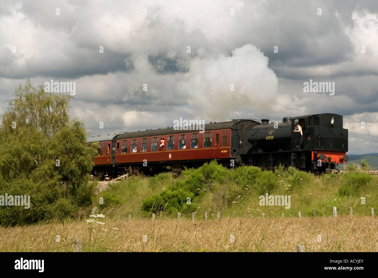 Schottland. Hochland. Strathspey Steam railway Stockfoto