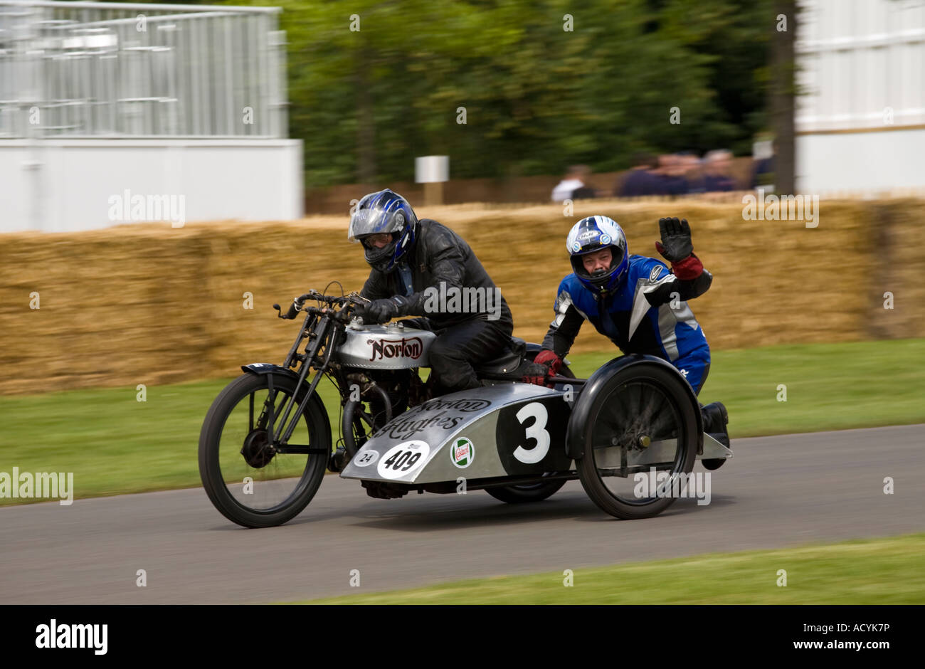 1926 Norton Sidecar Outfit beim Goodwood Festival of Speed, Sussex, UK. Stockfoto
