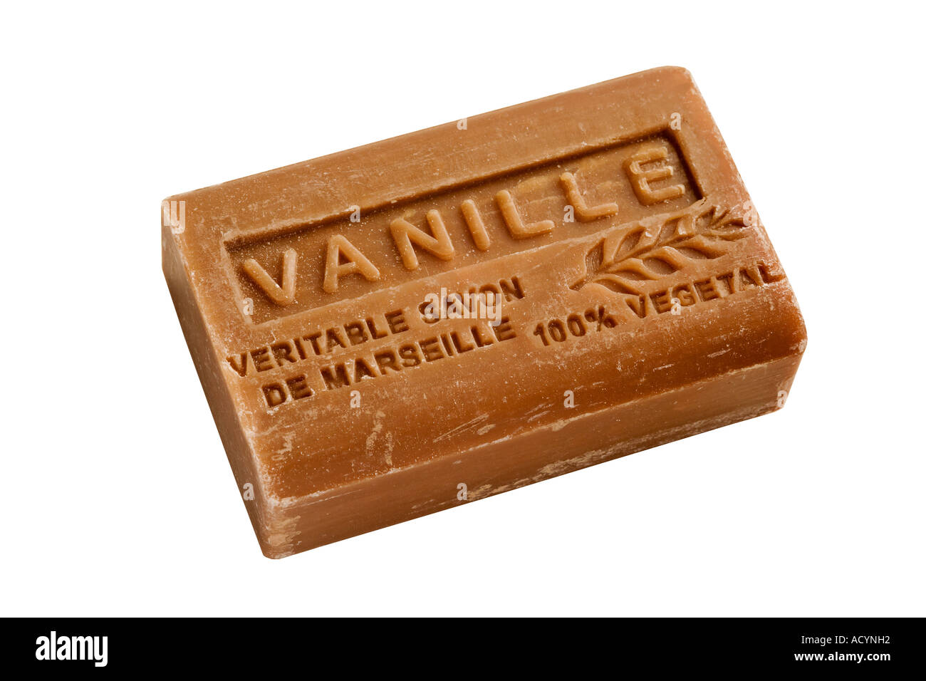 Traditionelle provenzalische Vanille Seife aus Frankreich Stockfoto