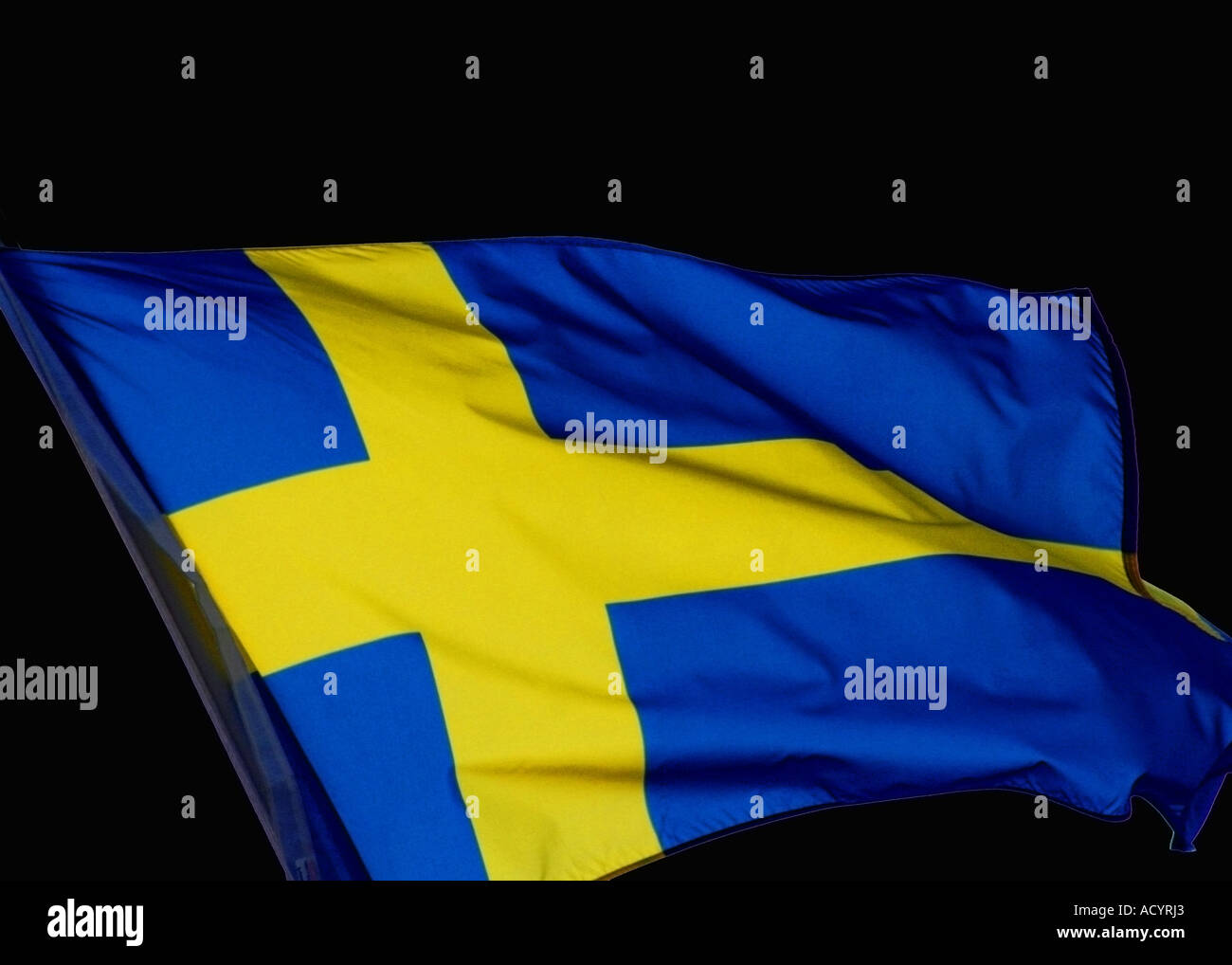 Schwedische Flagge Stockfoto