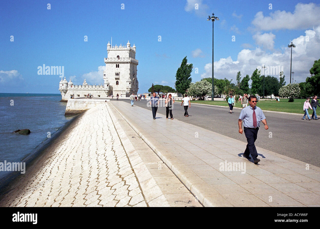 Turm von Belem oder der Turm von St. Vincent in Lissabon Portugal Stockfoto