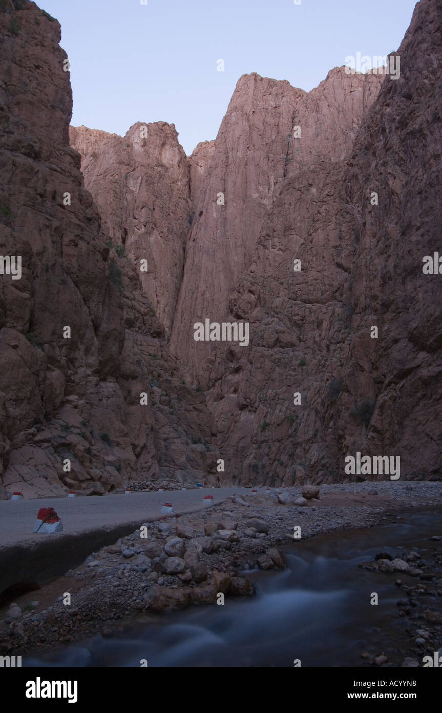 Stream Todra Schlucht hohen Atlas Marokko Nordafrika Stockfoto