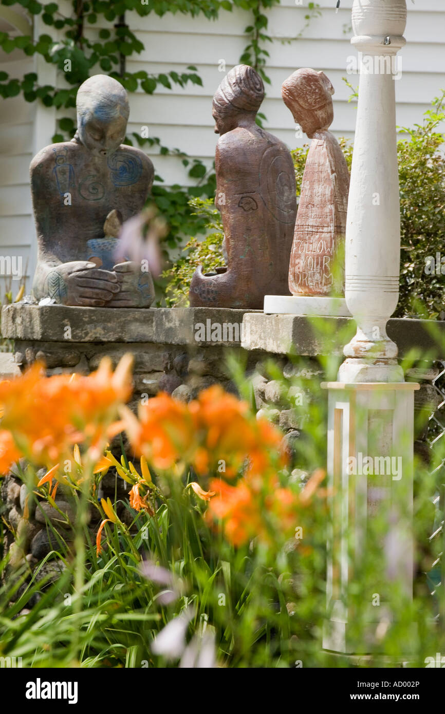 Skulptur Garten am Beekman Street Arts District Saratoga Springs New York Stockfoto
