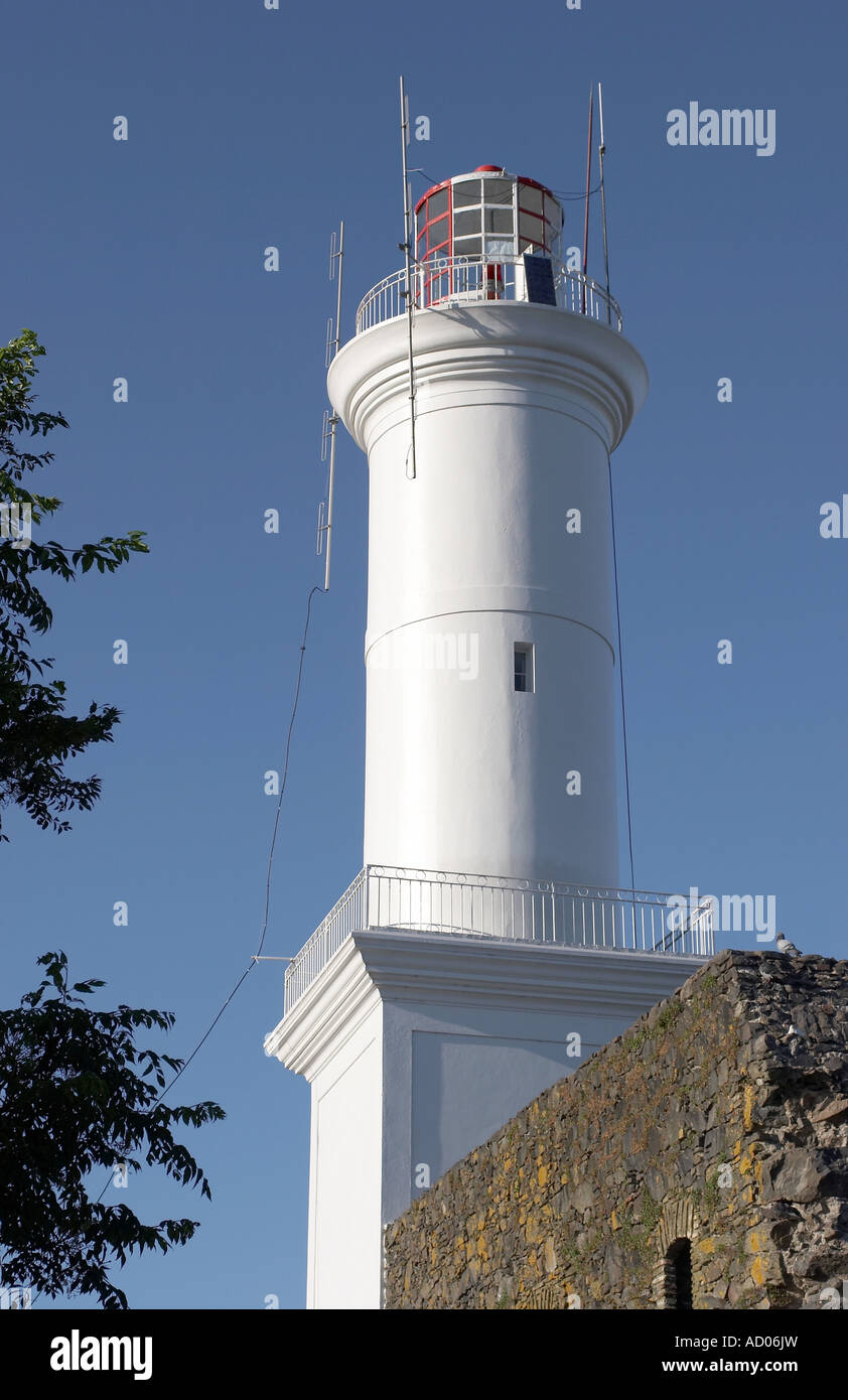 Leuchtturm in Colonia del Sacramento, Uruguay. Stockfoto