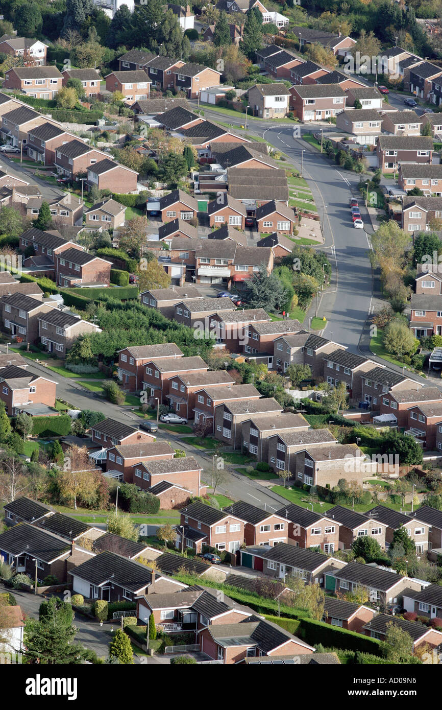 Eine moderne Wohnsiedlung in Malvern, Worcestershire UK Stockfoto