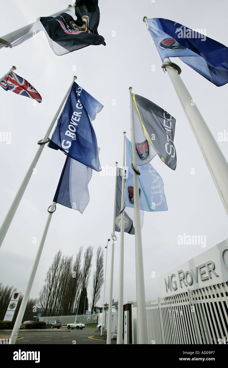Der Eingang in die MG Rover Group-Fabrik in Birmingham UK Stockfoto