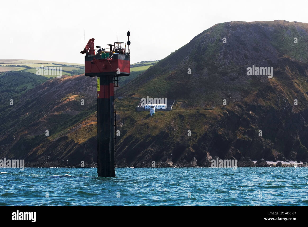 Das Projekt Seaflow Marine aktuelle Turbine Vorland Ausgangspunkt in der Nähe von Lynmouth North Devon England Stockfoto