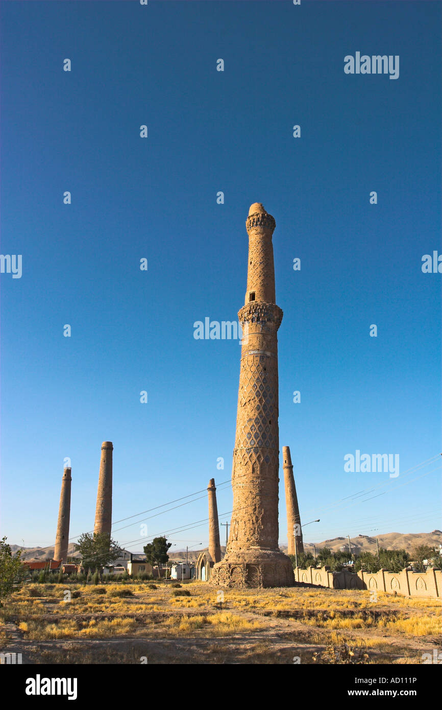 Afghanistan, Herat, Mousallah Komplex, Minarette Stockfoto