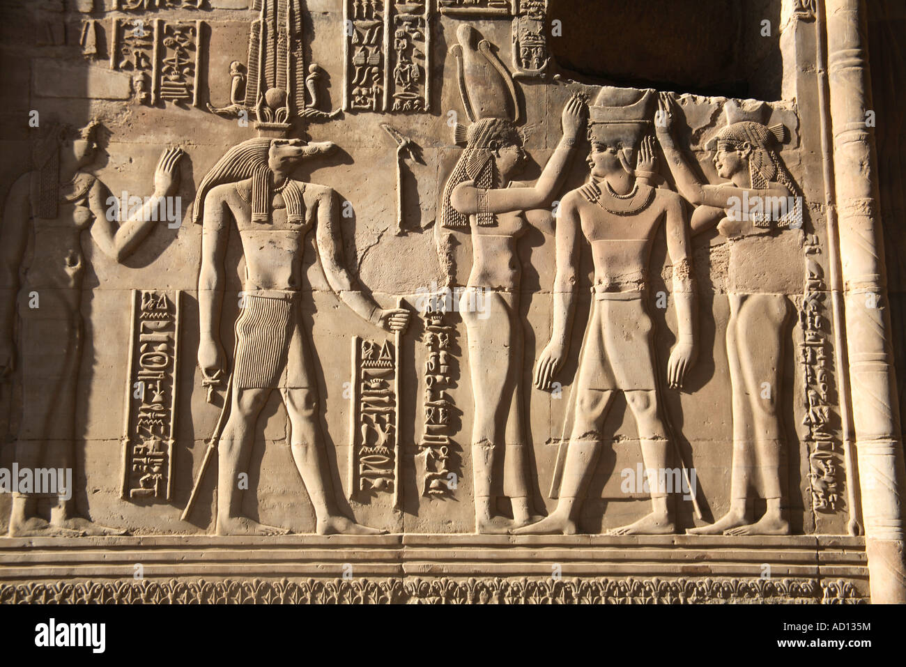 Tempel von Sobek & Haroeris (180-60 v. Chr.), Kom Ombo, Ägypten Stockfoto