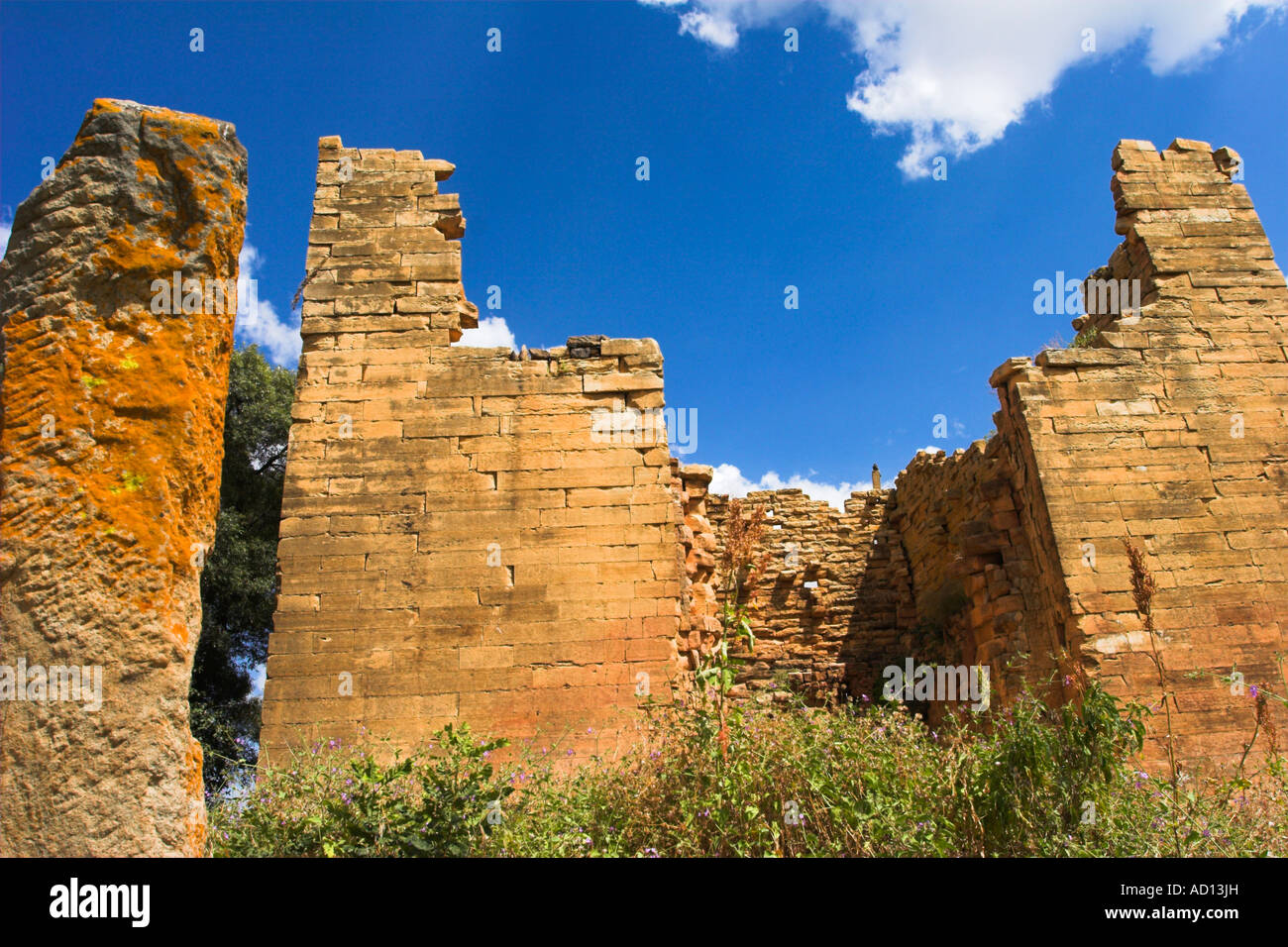 Äthiopien, Aksum, Yeha - Pre-christlichen Tempel aus der Zeit um das 5. Jahrhundert v. Chr. Stockfoto
