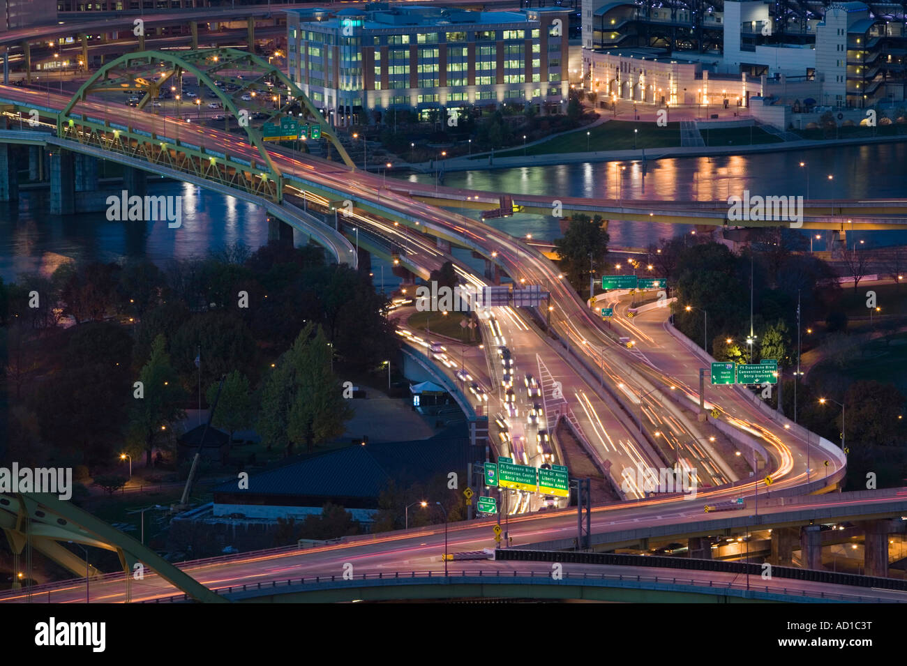 Fort Duquesne Brücke / RT. 279, Pittsburgh, Pennsylvania, USA Stockfoto