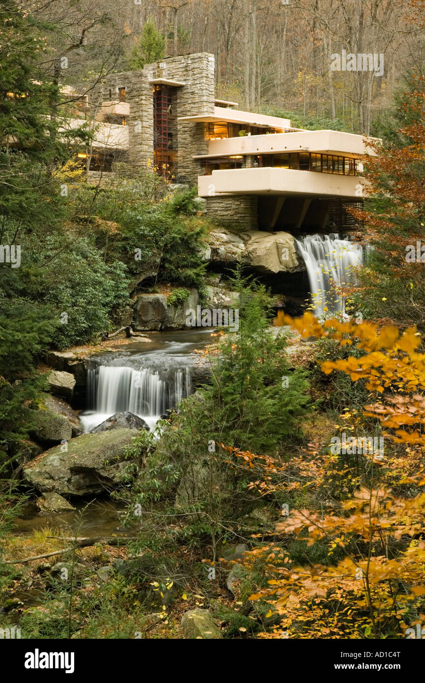 Fallingwater House von Frank Lloyd Wright (1935), Mill Run, Pennsylvania, USA Stockfoto