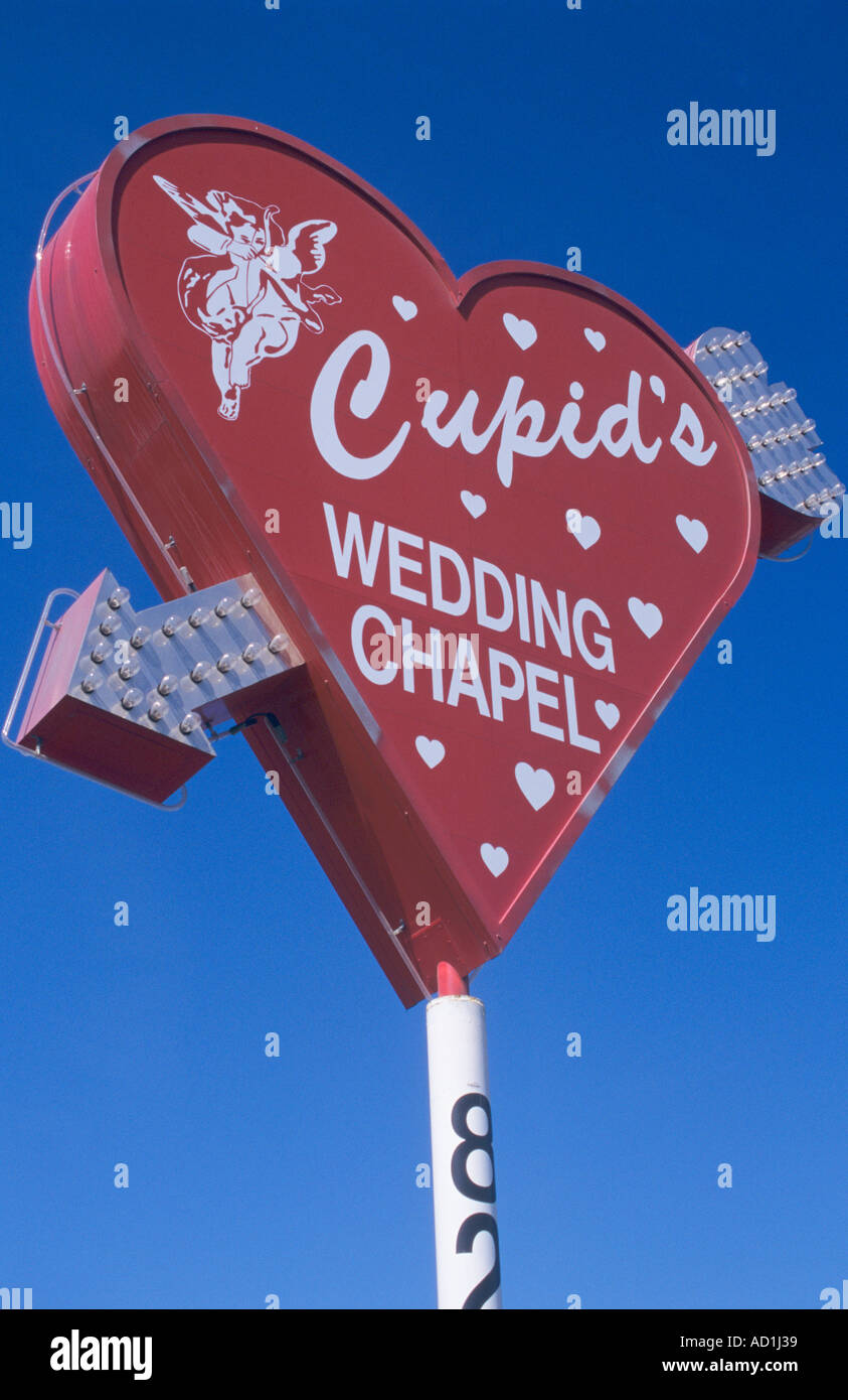 Amoretten Hochzeitskapelle melden Sie Las Vegas USA Stockfoto