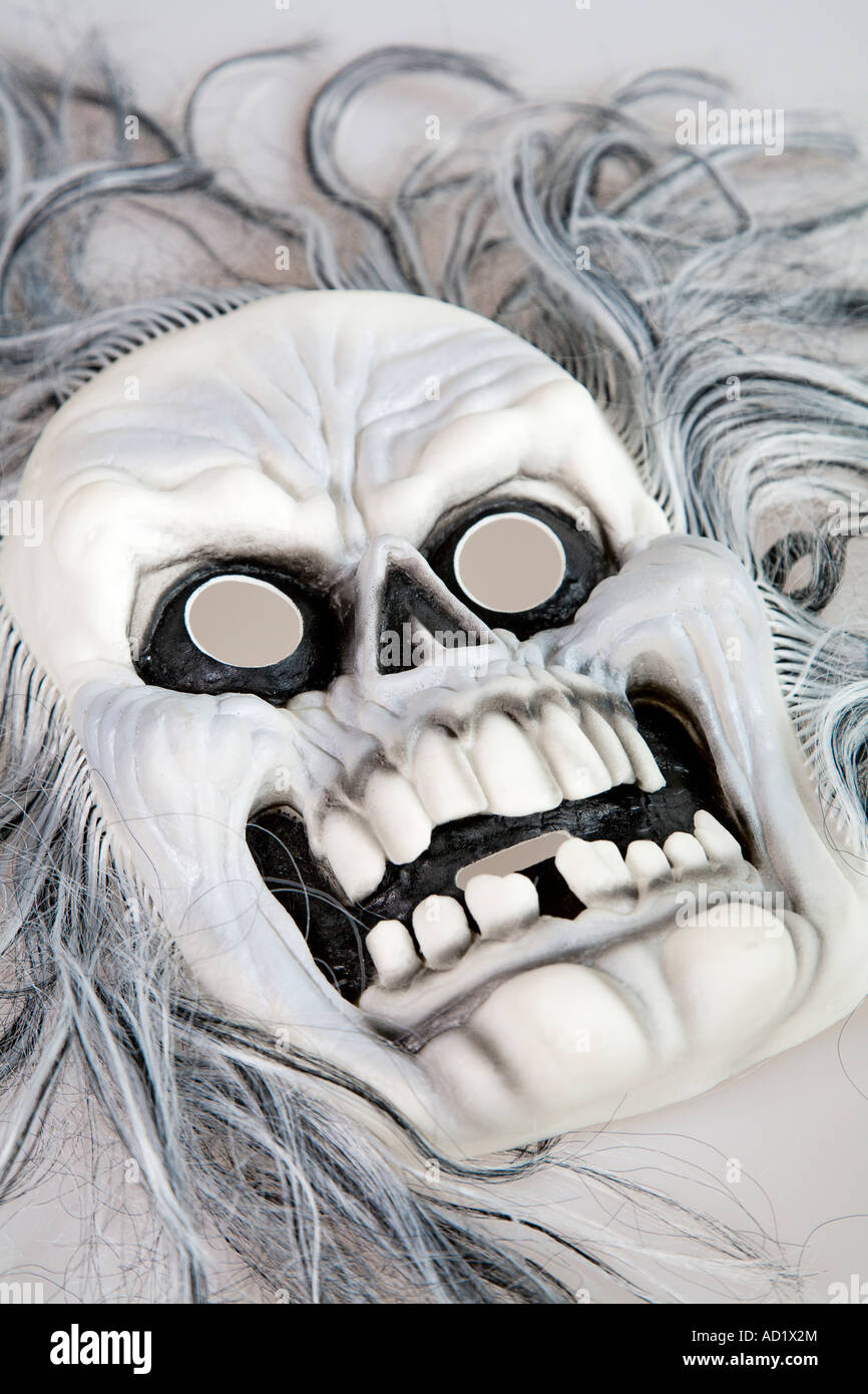 Scary Skeleton Gesicht Maske halloween Stockfoto
