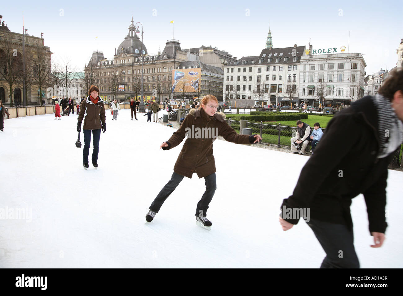 Die Eisbahn in Kopenhagen Dänemark Stockfoto