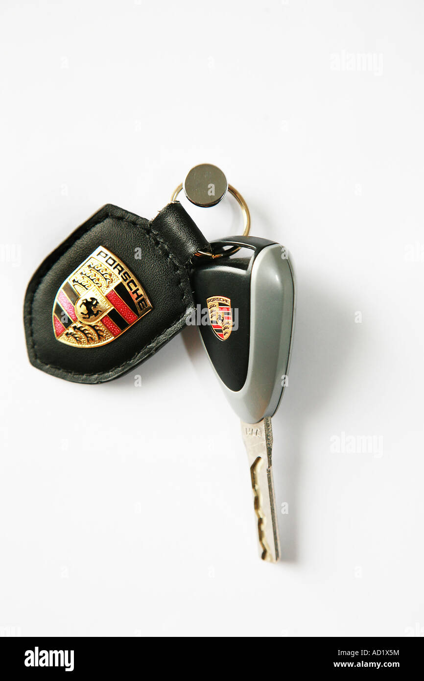 Porshe Schlüssel an einem Haken Stockfoto