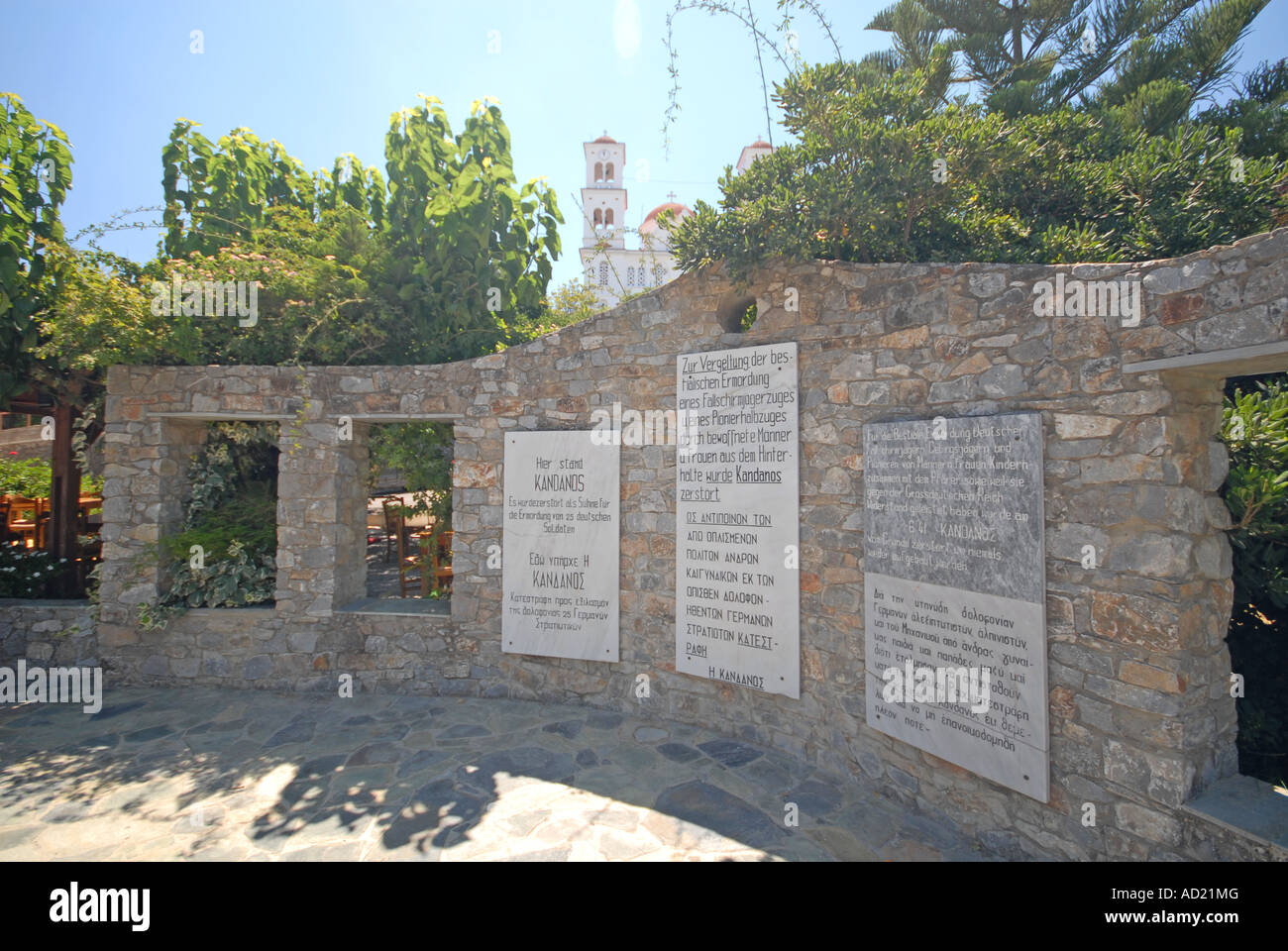 Kreta War Memorial in Kandanos in Hania Provinz Stockfoto