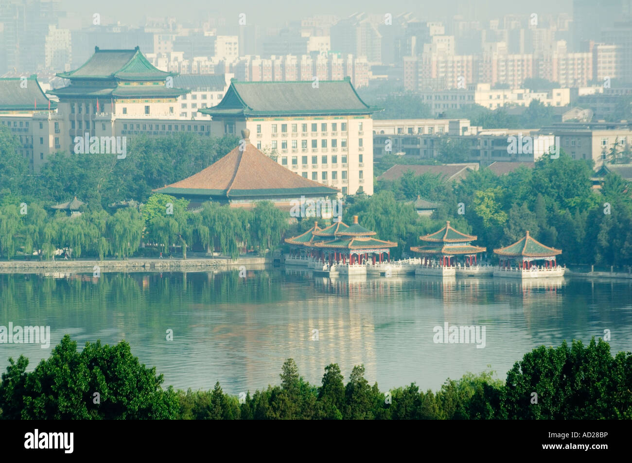 Ansicht des Beihai-See Beijing-China Stockfoto