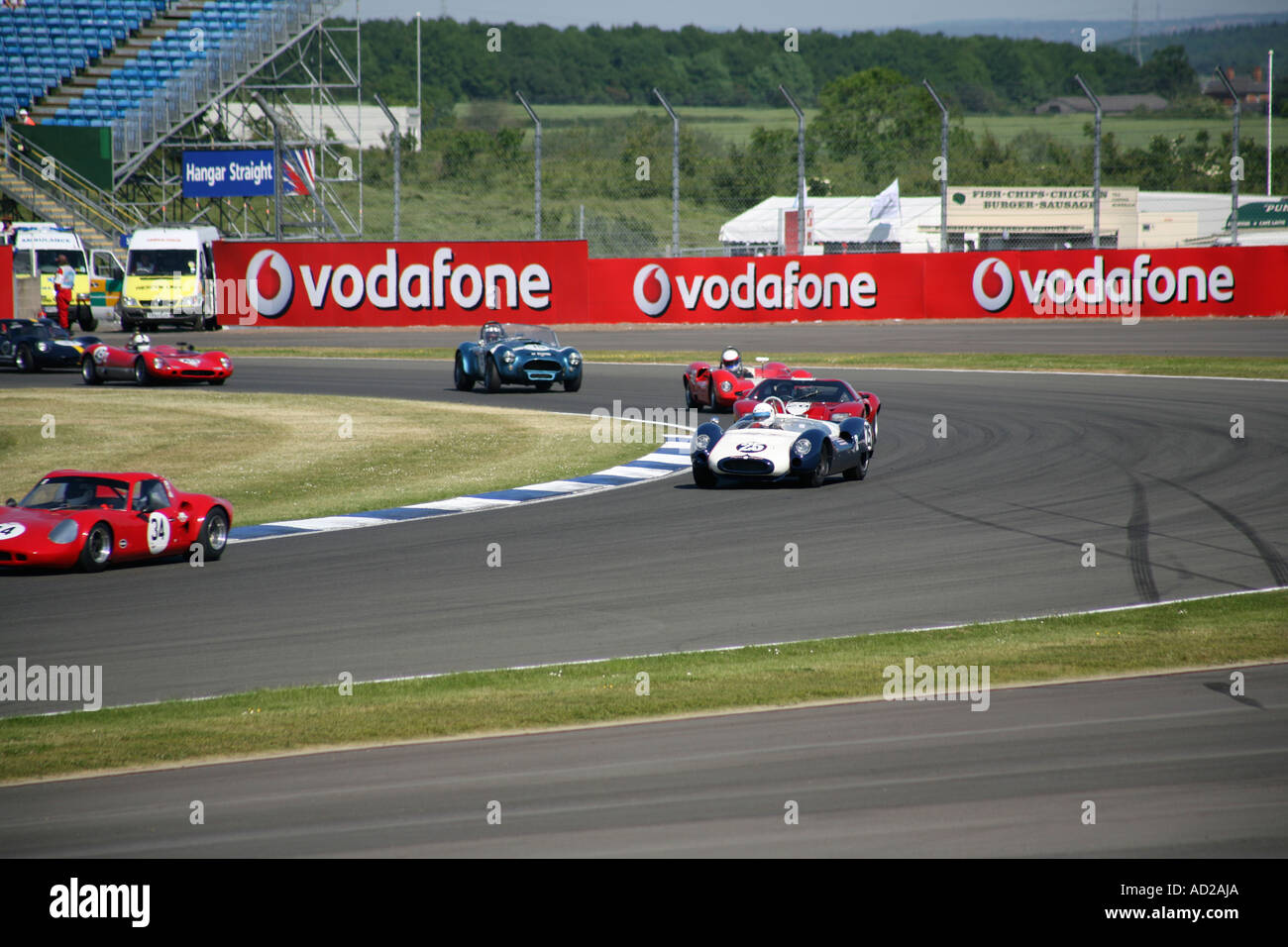 Oldtimer-Rennen beim Fosters 2006 British Grand Prix, Silverstone England Stockfoto