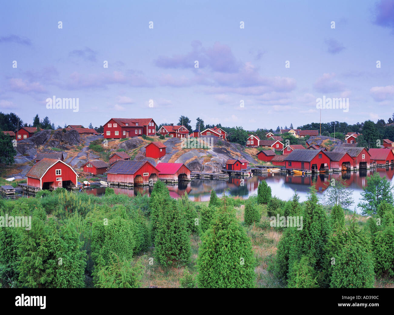 Dorf von Harstena in Gryts Archipels an Schwedens Ostküste in Ostsee Stockfoto