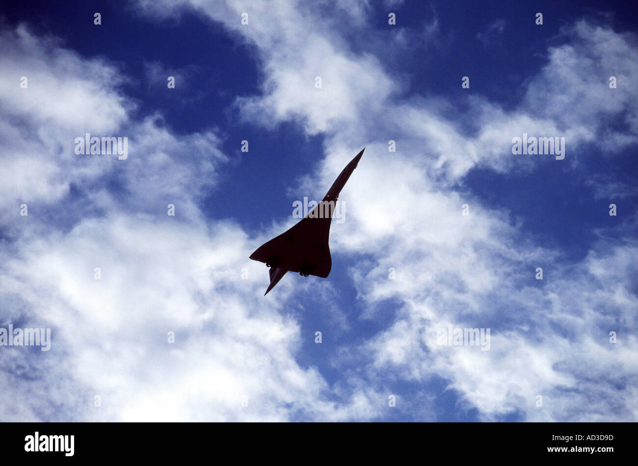 BAe Concorde British Airways fliegen overhead Stockfoto