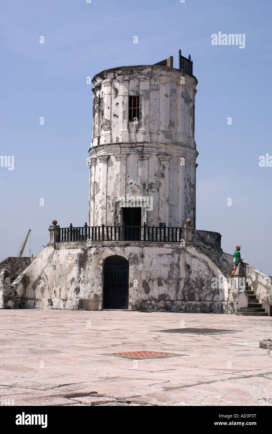 Kolonialzeit Leuchtturm in der Festung San Juan de Ulua in der Stadt von Veracruz, Mexiko Stockfoto