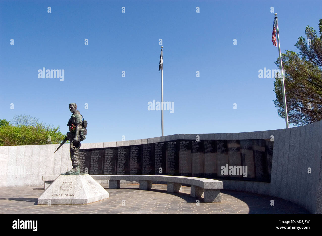 Arkansas Vietnam Veterans Memorial im Garten in Little Rock Arkansas State Capitol Stockfoto
